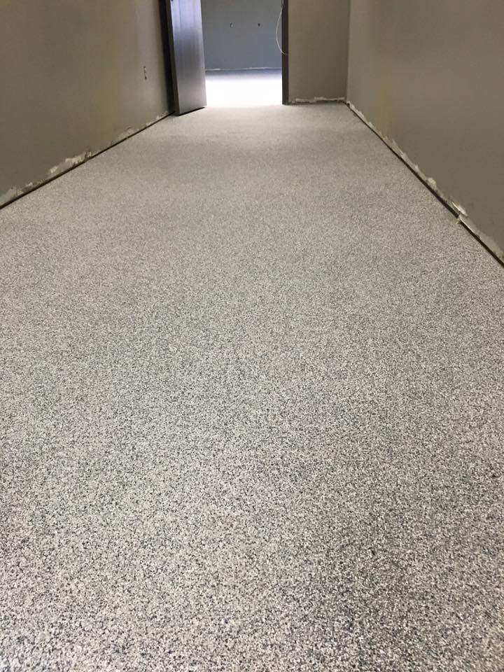 Flake Epoxy Flooring - Hallway - Lafayette LA